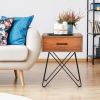 Industrial Style Coffee Table Storage Display Nightstand