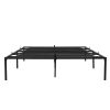 Queen Size Bed Frame Metal Heavy Duty Iron Beds Frames - black XH