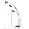 [Only support Drop Shipping Buyer] Archer 3-Light Adjustable Tiered Arc Metal Floor Lamp