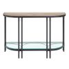 Brantley Sofa Table in Oak &amp; Sandy Black Finish LV00753