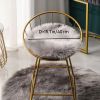 1pc Round Faux Fur Sheepskin Rugs; Fluffy Living Room Carpet; Bedroom Floor Mat; Fluffy Round Rug For Seat Cover; Photographing Background Of Jeweller