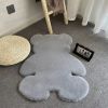 Cute Bear Carpet Plush Foot Pad Soft Fluffy Decorative Bedroom Girl Boy Kids Room Bedside Fuzzy Floor Mat Non-slip Comfortable