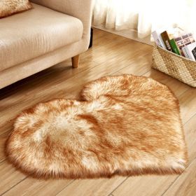 6cm Plush Carpet Fuzzy Wool Floor Mat Multicolor Heart Soft Fluffy Cozy Living Room Bedroom Aldult Child Boy Girl Fashion Lovely (Color: White yellow, size: 70cm x 80cm)