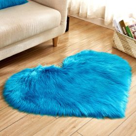 6cm Plush Carpet Fuzzy Wool Floor Mat Multicolor Heart Soft Fluffy Cozy Living Room Bedroom Aldult Child Boy Girl Fashion Lovely (Color: Navy Blue, size: 70cm x 90cm)