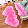 Long Plush Carpet Fuzzy Wool Floor Mat Multicolor Double Heart Soft Fluffy Living Room Bedroom Aldult Child Boy Girl Fashion Lovely