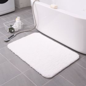 Thickened Plush Entrance Carpet Absorbent Non-slip Soft Kitchen Bathroom Bedroom Living Room Simple Floor Door Mat Home Decor (Color: White, size: 40x60CM(3cm thick))