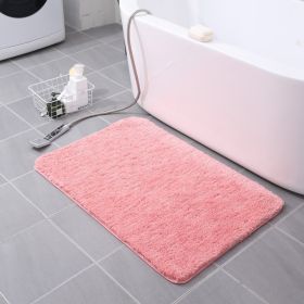 Thickened Plush Entrance Carpet Absorbent Non-slip Soft Kitchen Bathroom Bedroom Living Room Simple Floor Door Mat Home Decor (Color: Pink, size: 40x60CM(3cm thick))