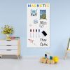 Board2by Magnetic Chalkboard Contact Paper for Wall;  38.9 x 18 Self Adhesive Chalk Board Wallpaper;  Blackboard Paper with 46 Magnetic Letters for Ki