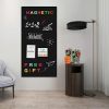 Board2by Magnetic Chalkboard Contact Paper for Wall;  38.9 x 18 Self Adhesive Chalk Board Wallpaper;  Blackboard Paper with 46 Magnetic Letters for Ki