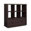 Steele 6 Cube Storage Bookcase Organizer with Drawers;  Multiple Finishes