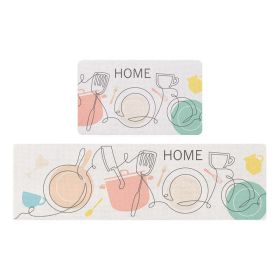 Home Decor PVC Leather Entrance Doormat Kitchen Mat (Main Color: Style 4, size: 45 x 75 cm)