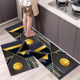 Kitchen Entrance Floor Mat Non Slip Long Strip Geometry Pattern Bathroom Rug (Main Color: Style 13, size: 40 x 60 cm)