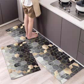 Kitchen Entrance Floor Mat Non Slip Long Strip Geometry Pattern Bathroom Rug (Main Color: Style 10, size: 40 x 60 cm)