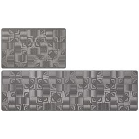 Home Decor PVC Leather Entrance Doormat Kitchen Mat (Main Color: Style 12, size: 45 x 150 cm)