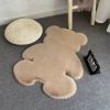 Cute Bear Carpet Plush Foot Pad Soft Fluffy Decorative Bedroom Girl Boy Kids Room Bedside Fuzzy Floor Mat Non-slip Comfortable