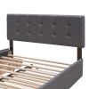 Upholstered Platform Bed with 2 Drawers and 1 Twin XL Trundle;  Linen Fabric;  Queen Size