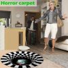 3D Vortex Mat Carpet Abstract Geometric Optical Doormat Area Rug Non-slip Floor Mat Rug Floor Mat Living Room Bedroom Decor Rugs