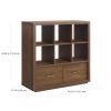 Steele 6 Cube Storage Bookcase Organizer with Drawers;  Multiple Finishes