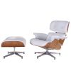 High grade vintage 8 layer leather plywood ergonomic design office chair