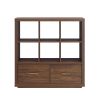 Steele 6 Cube Storage Bookcase Organizer with Drawers;  Multiple Finishes