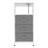 3-Drawers Nightstand With USB Bedroom